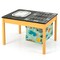 Natural Fir Wood Kids Sensory Activity Table with Storage Bins